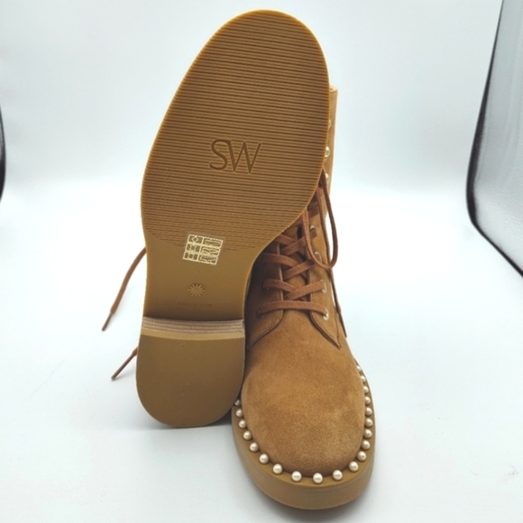 NEW STUART WEITZMAN SONDRA ANKLE BOOT IN TAN 🤎 SIZE 5 $782 - Picture 9 of 15
